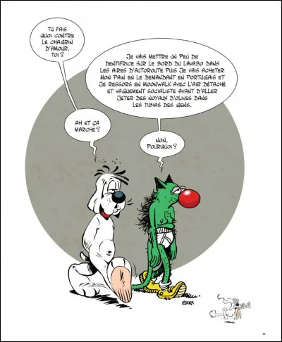 Chez Édika, le nom même du chat ainsi que la marque de ses sous-vêtements sont déjà tout un poème : quels sont-ils ?