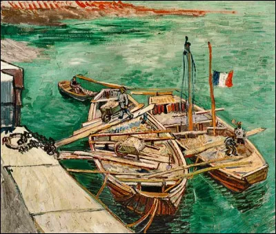 Qui a peint "Débarquement d'un bateau de sable" ?