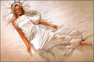 Quelle actrice est habillée en statue de la Liberté ?