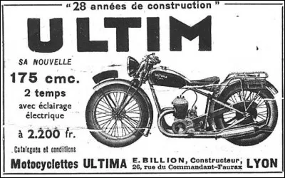 Quel est ce constructeur français de motos disparu en 1958 ?