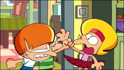 Une autre fratrie haute en couleurs : sa sur serait une alien, lui le sauveur de l'humanité, du moins selon lui. Comment s'appellent les P'tits Diables ?