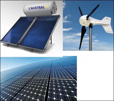 Ces différentes installations nous permettent d'être autonome en énergie. Nommez-les !