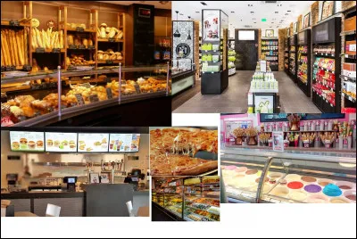 En plus du restaurant principal et du bar extérieur, d'autres enseignes de même type y sont installées. Listez-les !