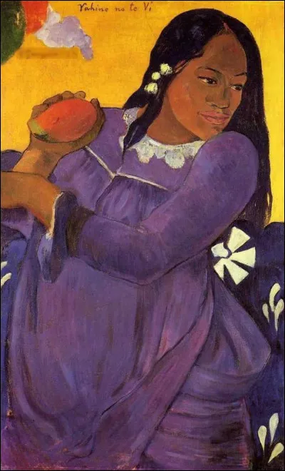 Quel peintre du XIXe a réalisé le tableau "Femme avec mangue" ?