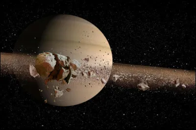 De quoi sont principalement constitués les fameux anneaux de la planète gazeuse Saturne, la deuxième planète en terme de masse et de taille et la sixième, placée entre Jupiter et Saturne ?
