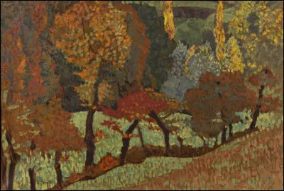 À qui doit-on le tableau "Les arbres au bord du ruisseau" ?