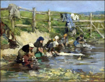 Qui a peint "Les Blanchisseuses au ruisseau" ?