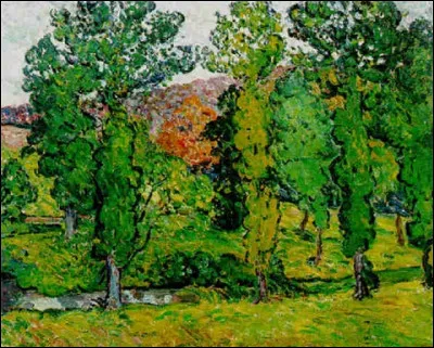 À qui appartient la toile "Peupliers au bord du ruisseau" ?