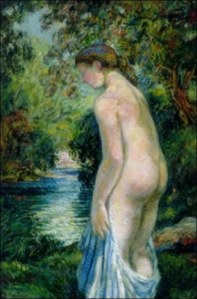 Qui a représenté cette "Jeune Baigneuse au bord du ruisseau" ?