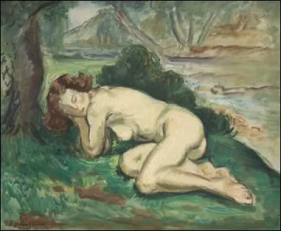 Il a intitulé son tableau "Femme endormie au bord d'un ruisseau". Qui est cet artiste ?