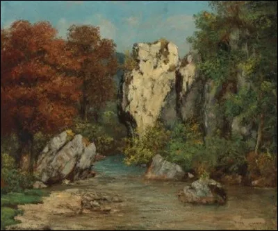 Qui a peint "Paysage au ruisseau et au rocher" ?