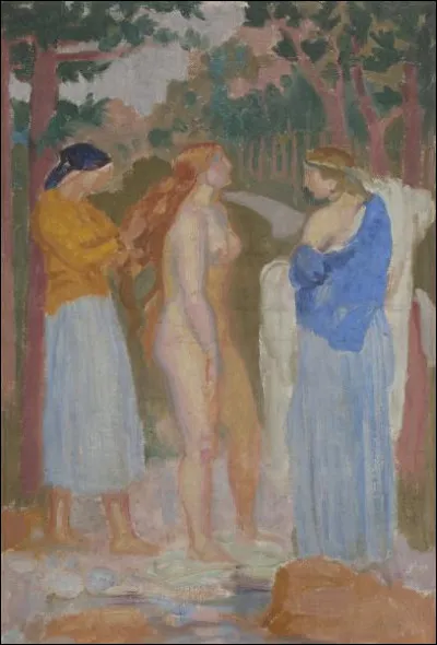 Qui a représenté "Les Baigneuses au bord du ruisseau" ?