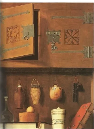 Te voilà arrivé au musée Unterlinden. Pour te porter chance, il te faut un objet présent dans le tableau "Nature morte aux bouteilles et aux livres". L'objet recherché est posé sur une boîte à gauche. Il s'agit d'un :