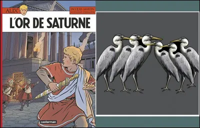 Dans cette aventure, Jules César cherche l'appui d'un homme d'influence : lequel ? [Regardez l'image de droite !]. Mais à quoi peut bien faire allusion ce titre, "L'Or de Saturne" ?