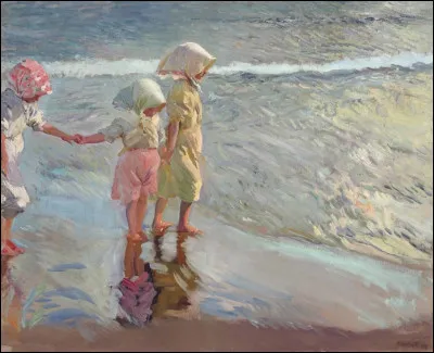 Quel peintre est l'auteur du tableau "Trois soeurs à la plage" ?