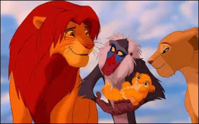 Dans Le Roi Lion', complète la phrase : 
« Un peu gluant ..... »