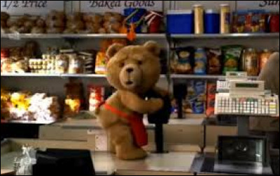 Comment s'appelle cet ours se trouvant dans un supermarché ?