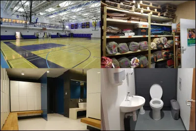 Ce gymnase fait office de salle des fêtes, de réception mais peut aussi être transformé en espace d'hébergement avec une capacité de 80 lits ! Dans quel cas particulier est activé un centre d'hébergement ?