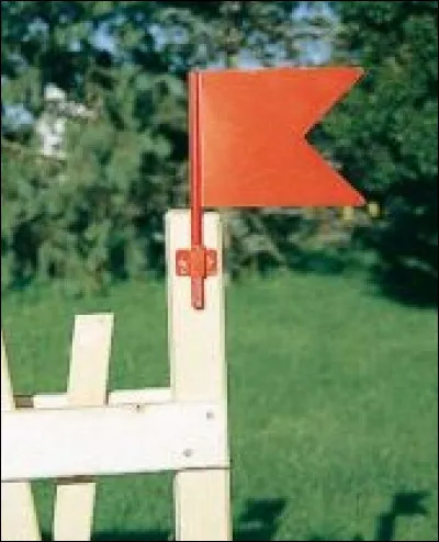 Comment les fanions sont-ils disposés pour pouvoir franchir l'obstacle dans le bon sens ?