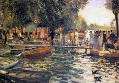 Il existe plusieurs versions de "La Grenouillère", peintes de différents points de vue. De qui est celle-ci ?