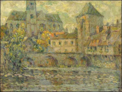 Qui est l'auteur de la toile "L'Église et le Pont" ?