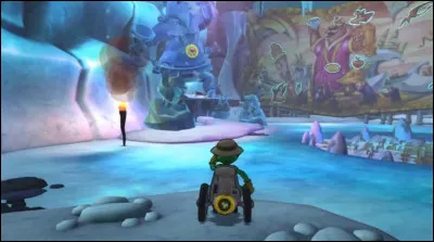 Que tient la statue du Grizz à la main gauche dans la mission "Bentley des glaces" ?