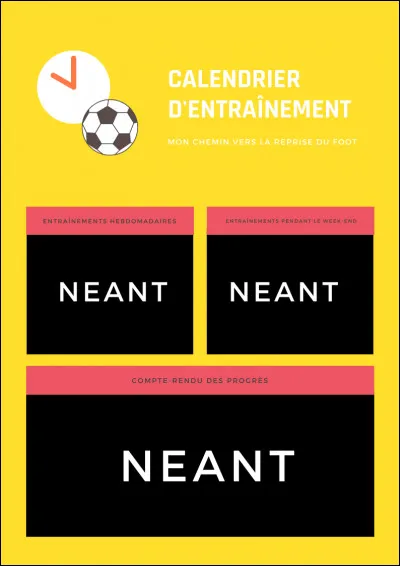 Les entra&icirc;nements pour toi c'est :