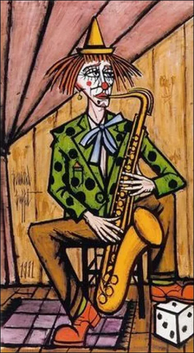 De quel instrument ce clown joue-t-il ?