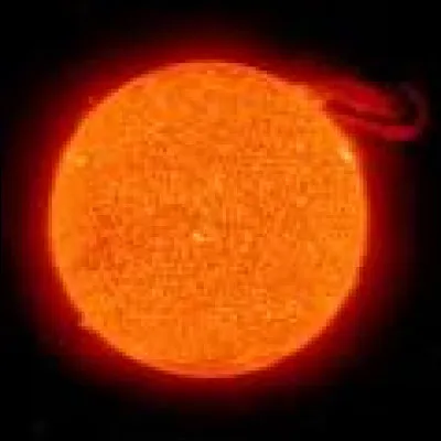 La surface du Soleil a une température moyenne de 10 000°C.