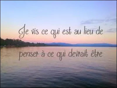 Que penses-tu du présent ?