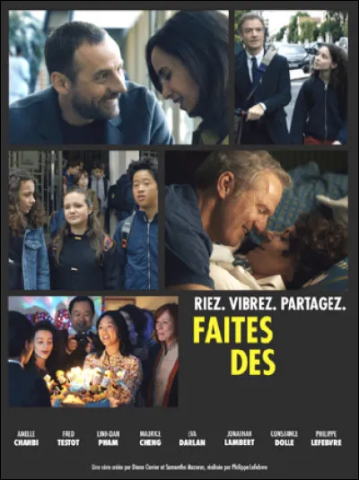 Quelle est cette série comique de 2020 qui met en scène trois familles qui partagent l'envie d'être de bons parents malgré les aléas de la vie ?