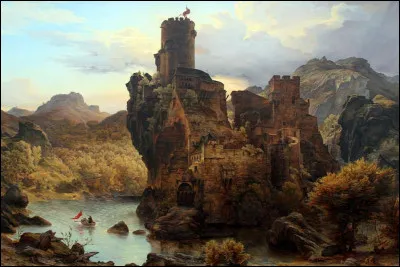 " ; Châ ; teau de chevalier" ; est un tableau de quel peintre romantique allemand ?