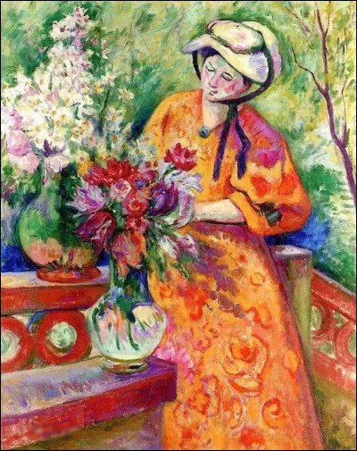 Qui a réalisé "Femme avec fleurs" ?