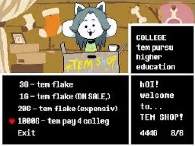 Que se passe-t-il si l'on paye les études de Temmie ?
