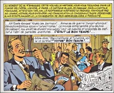 Première case de l'album évoqué ci-dessus : N'y aurait-il pas quelque chose parfaitement non-conventionnel dans cette image ? Regardez-bien !