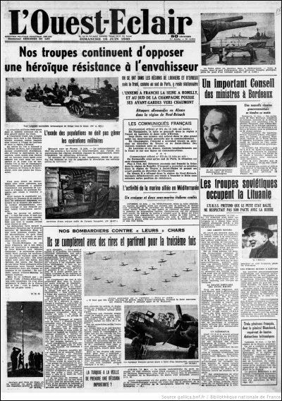 Quel changement politique a lieu le 16 juin ?