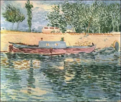 Qui a représenté "Les Rives de la Seine avec bateaux" ?