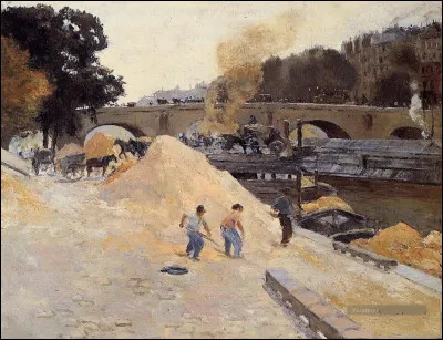 Qui a représenté "Rives de la Seine à Paris, quai d'Anjou" ?