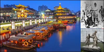 Allons en Chine : 
Actuellement, cette ville est une capitale provinciale et la capitale officielle d'un état qui est situé ailleurs ! En plus, elle a été de nombreuses fois capitale de différents royaumes aujourd'hui disparus !
Quelle est cette ville qui subit un massacre durant le XXe siècle ?