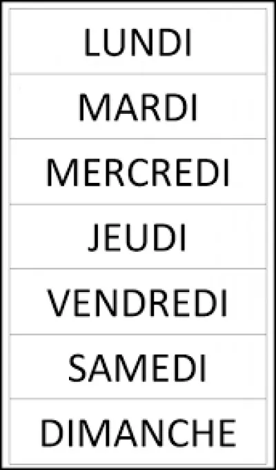 Durant la semaine, quel est le jour de repos des enfants (hors week-end) ?