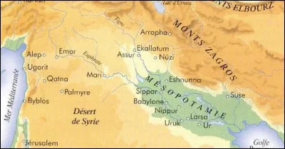 Quel est le nom de ces deux fleuves qui coulent en Mésopotamie ?