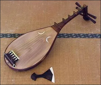Du fait de sa forme, cet instrument de musique traditionnel japonais a donné son nom à un lac situé au nord de Kyoto. De quel lac s'agit-il ?