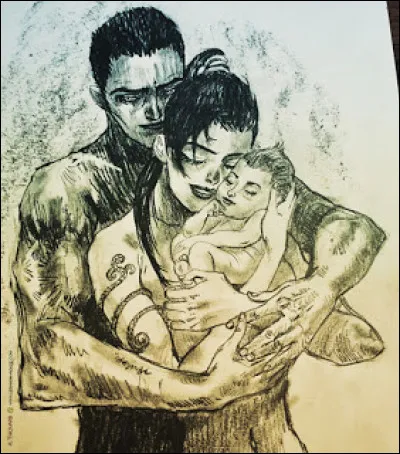 Qui sont son mari et son enfant ?