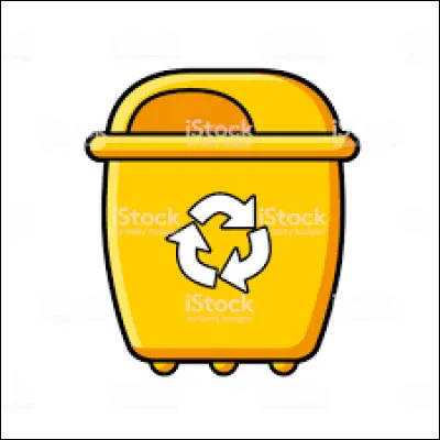 Parmi les trois &eacute;l&eacute;ments ci-dessous, lequel dois-tu mettre dans la poubelle jaune ?