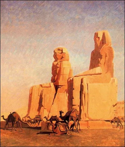 Qui a peint "Colisée de Thèbes, Memnon et Sésostris (étude)" ?