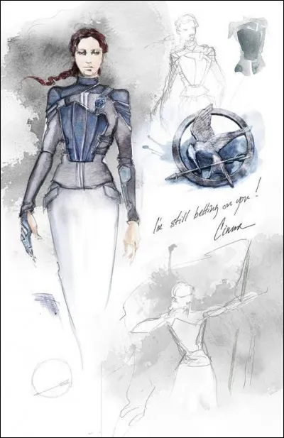 Hunger Games 3 (part.1) : Qui donne le cahier de Cinna à Katniss avec les dessins de la tenue du Geai Moqueur ?
