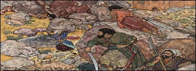 Pour quel personnage y eut-il de nombreux conteurs ne tenant pas à perdre la tête... ce que promettait de faire le roi si les récits ne lui plaisaient pas ?