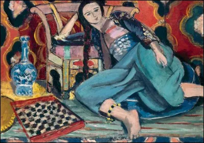 Qui est l'auteur de la toile "Odalisque accoudée sur une chaise turque" ?