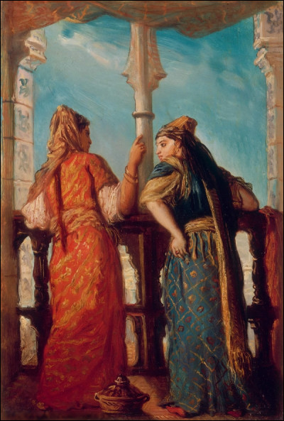 Quel peintre français du XIXe a réalisé le tableau "Juives d'Alger au balcon" ?