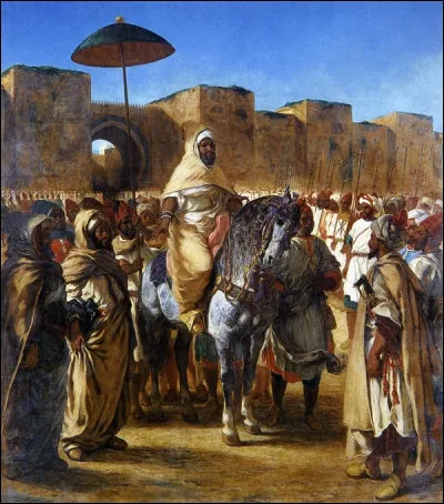 Quel peintre romantique français a réalisé "Le Sultan du Maroc" ?